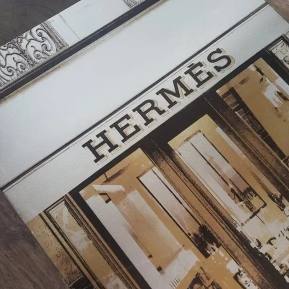 HERMES Paris Vintage Storefront Foil Wallfront - Picture 4 of 6